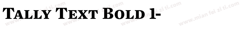 Tally Text Bold 1字体转换
